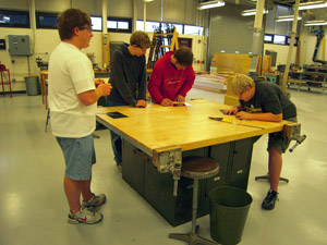 Plotting out the inside cylinder.