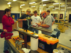 Forming inside cylinder on slip-roll.