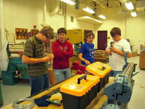 Wiring the inside cylinder base.