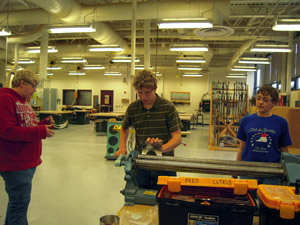 Forming outside cylinder on slip-roll.