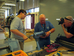 Turning inside cylinder base.