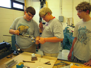 Soldering fuel tank base.