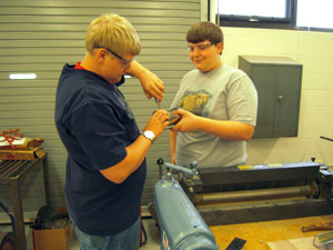 Getting ready to solder handle bracket.