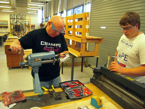 Forming lantern door.