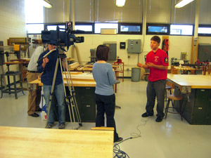 Doing a lantern interview.