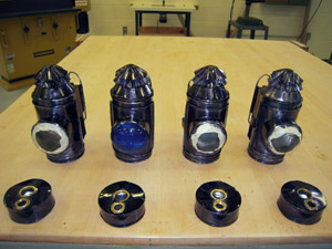 Finished lanterns drying.